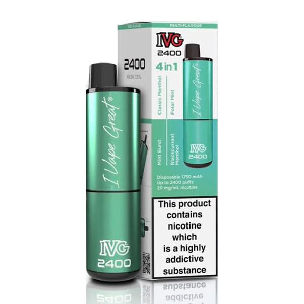 4 in 1 Menthol Edition IVG 2400 Disposable Vape Carry Vape ®️