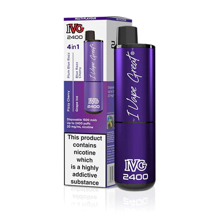 4 in 1 Purple Edition Mix IVG 2400 Disposable Vape Carry Vape ®️