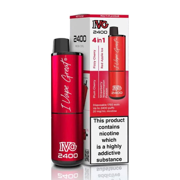 4 in 1 Red Edition IVG 2400 Disposable Vape Carry Vape ®️