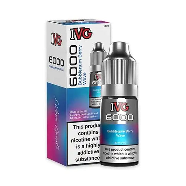 Bubblegum Berry Wave ivg 6000 10ml Nic salt Carry Vape ®️