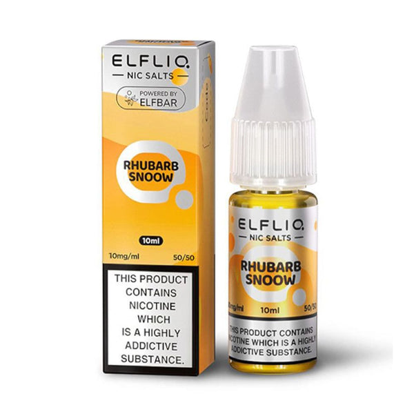 ELFLIQ Rhubarb Snoow 10ml Nic Salt E Liquid Carry Vape ®️