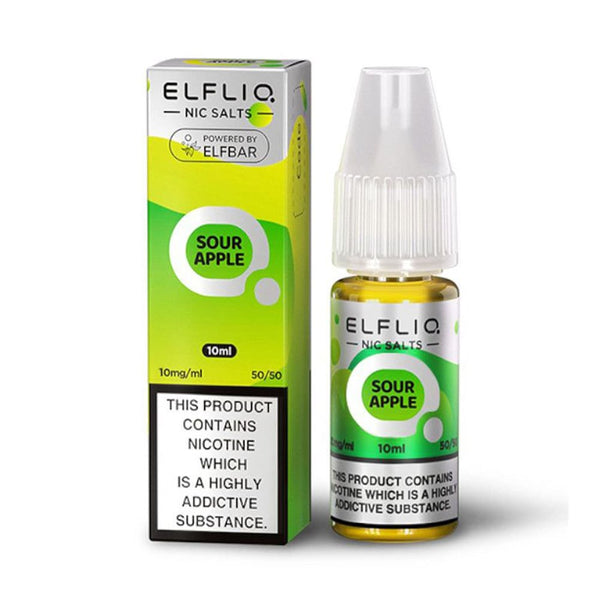 ELFLIQ Sour Apple 10ml Nic Salt E Liquid Carry Vape ®️