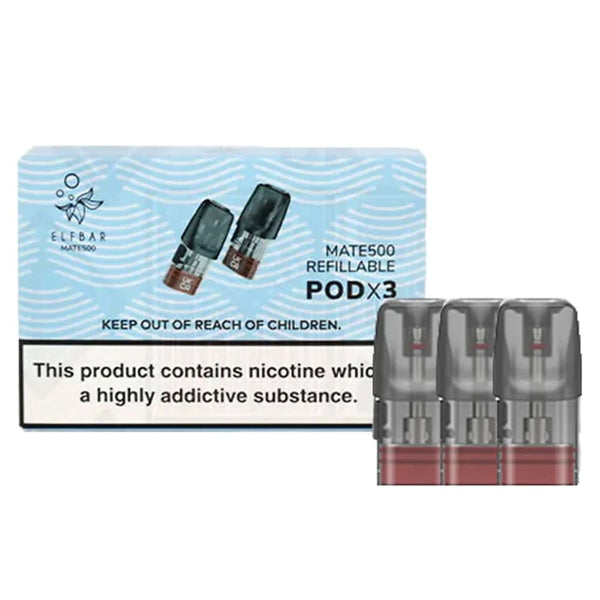 Elf Bar Mate 500 Refillable Pod 1.6ml (Pack Of 3) Carry Vape ®️