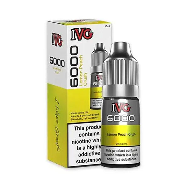 Lemon Peach Crush ivg 6000 10ml Nic salt Carry Vape ®️