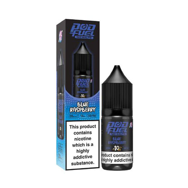 Pod Fuel Blue Raspberry 10ml Nic Salt E Liquid Carry Vape ®️