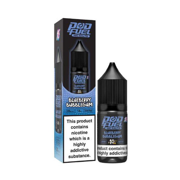 Pod Fuel Blueberry Bubblegum 10ml Nic Salt E Liquid Carry Vape ®️