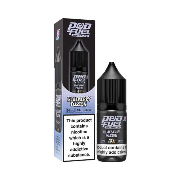 Pod Fuel Blueberry Fuzion 10ml Nic Salt E Liquid Carry Vape ®️