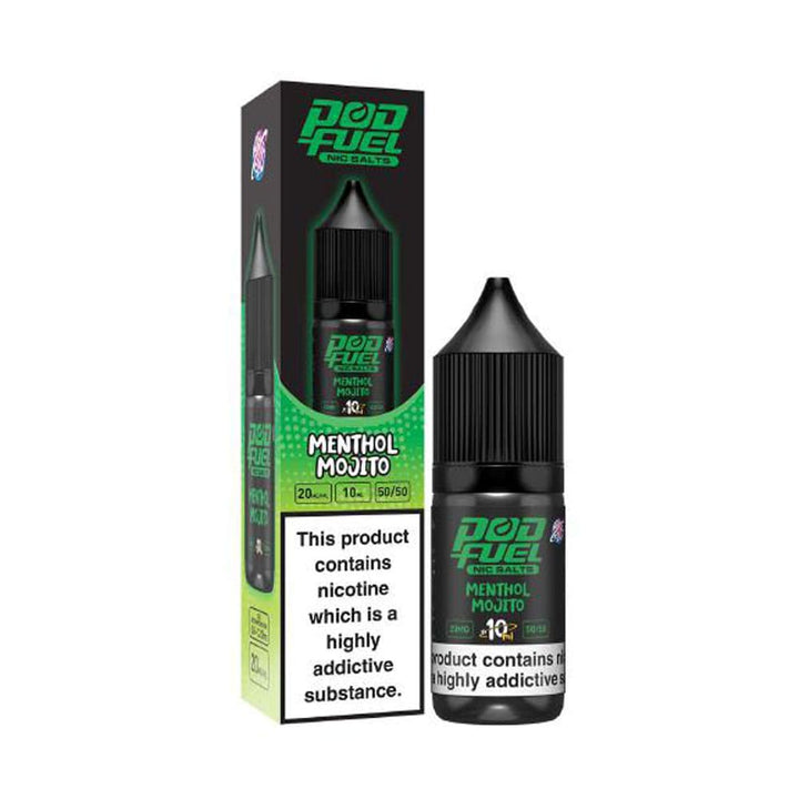 Pod Fuel Menthol Mojito 10ml Nic Salt E Liquid Carry Vape ®️