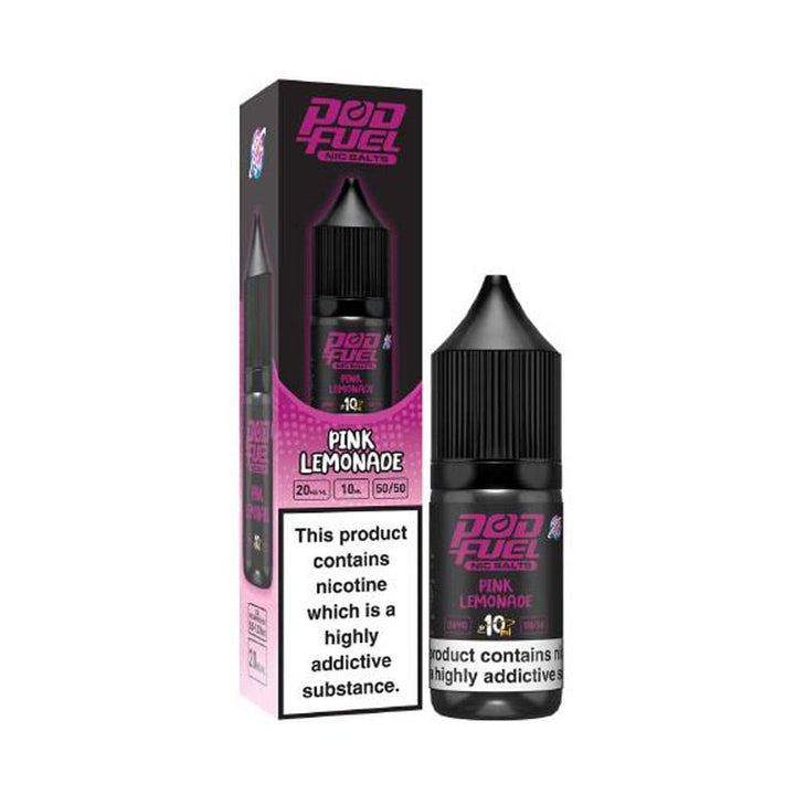 Pod Fuel Pink Lemonade 10ml Nic Salt E Liquid Carry Vape ®️