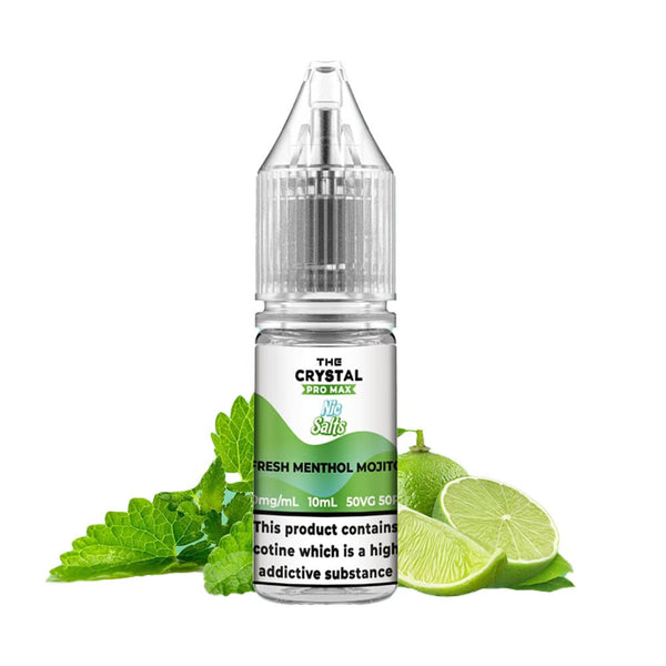 The Crystal Pro Max Fresh Menthol Mojito 10ml Nic Salt E Liquid Carry Vape ®️