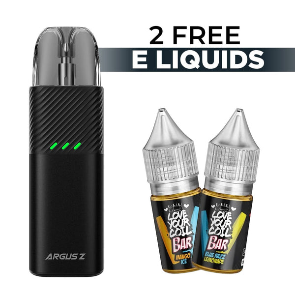 Voopoo Argus Z Pod Kit With 2 Free LYC Bar E-Liquids Carry Vape ®️