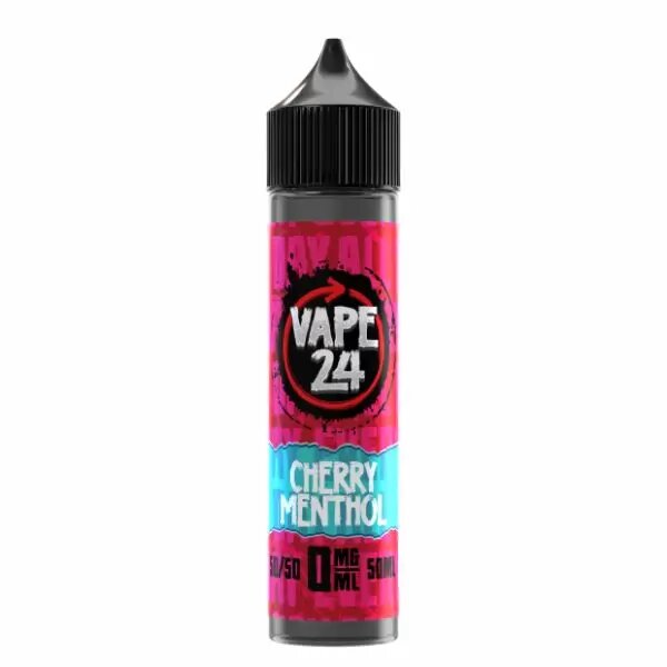 CHERRY MENTHOL 50ML E LIQUID 50/50 VAPE 24